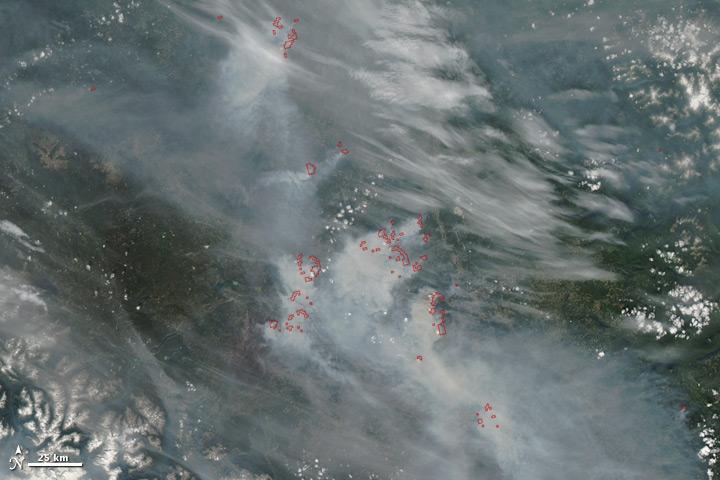 bc wildfires from space