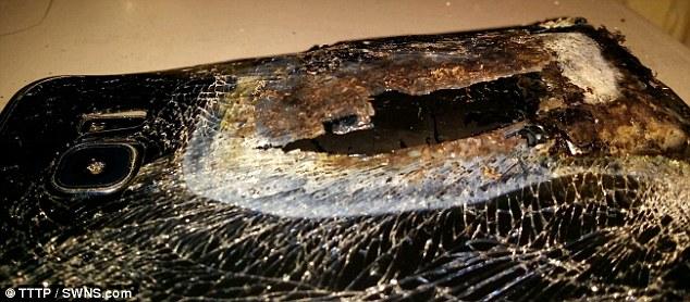 burned phone